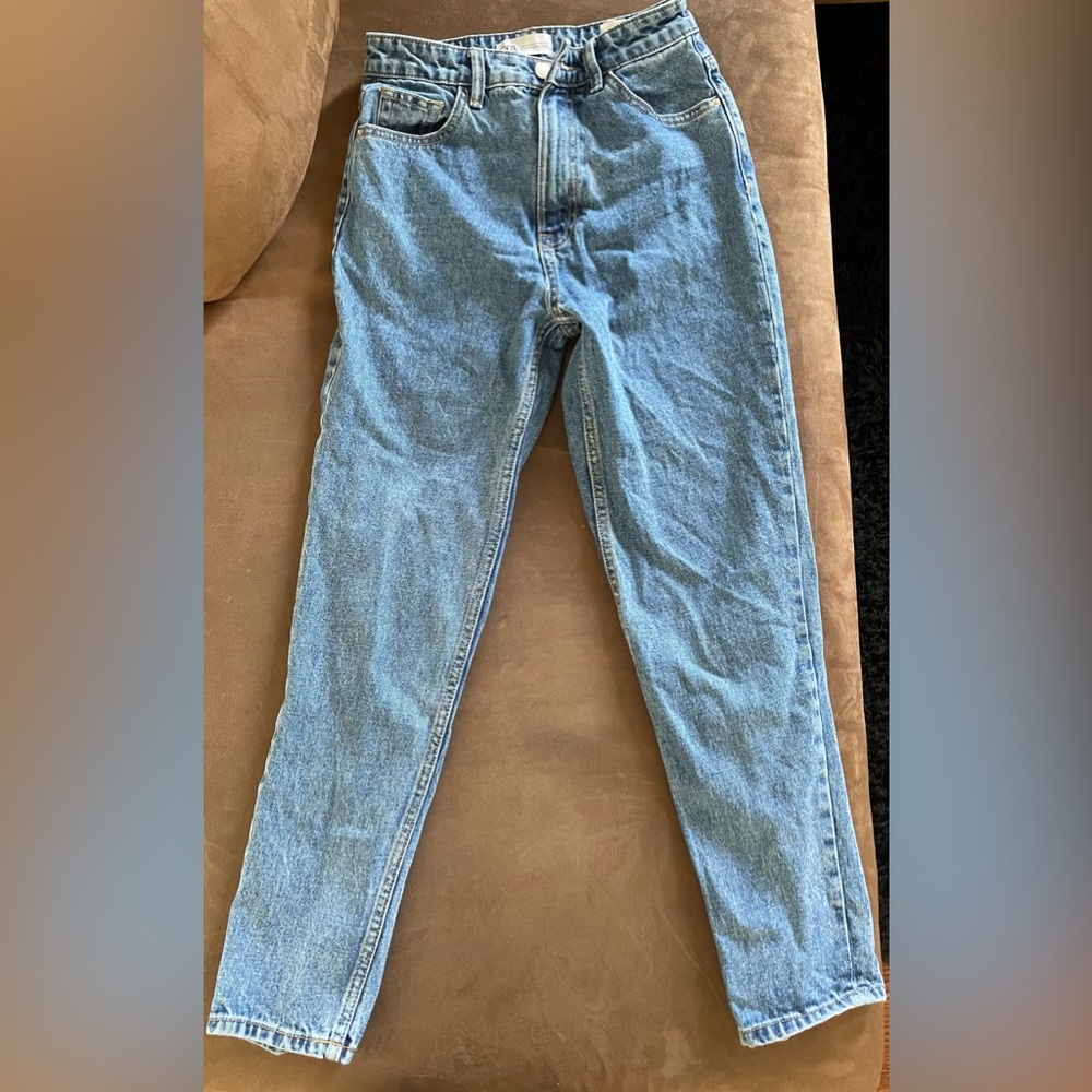High Waist Denim Boyfriend Jeans